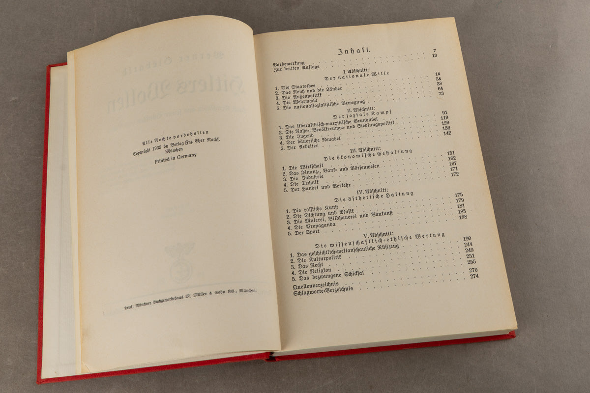 WW2 Tysk NSDAP Bog. "Hitlers Wollen" Original.