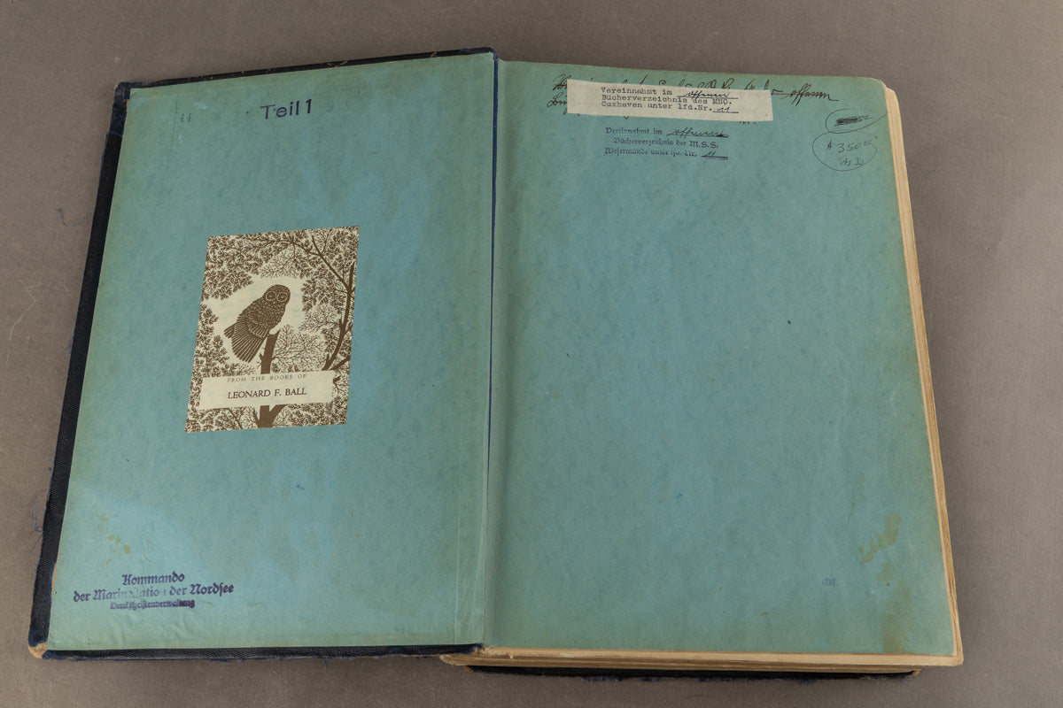 WW2 Tysk Stor Kriegsmarine "Flaggenbuch". Stemplet "Kommando der Marinestation der Nordsee". Sjælden. Original.