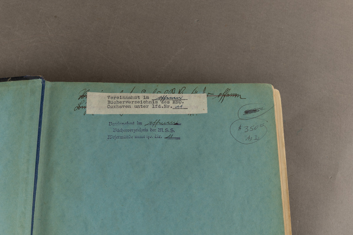 WW2 Tysk Stor Kriegsmarine "Flaggenbuch". Stemplet "Kommando der Marinestation der Nordsee". Sjælden. Original.