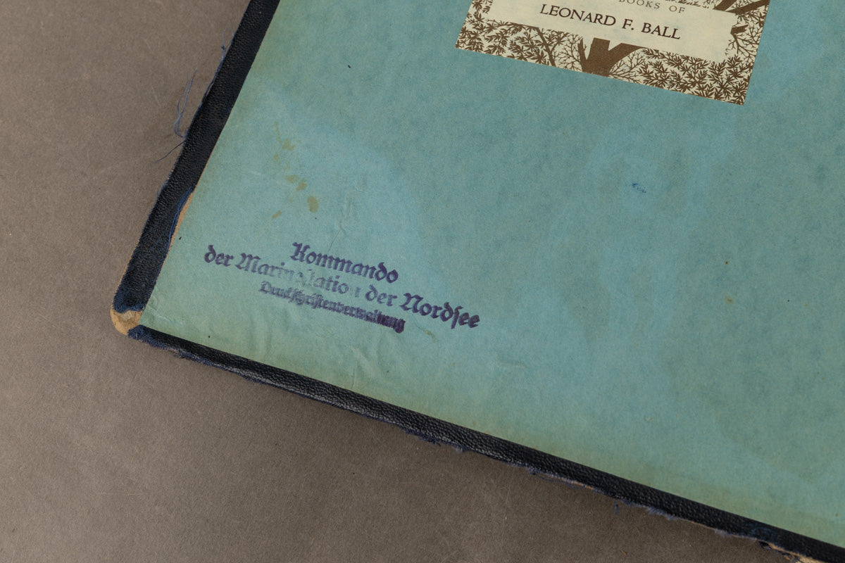 WW2 Tysk Stor Kriegsmarine "Flaggenbuch". Stemplet "Kommando der Marinestation der Nordsee". Sjælden. Original.