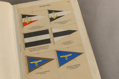 WW2 Tysk Stor Kriegsmarine "Flaggenbuch". Stemplet "Kommando der Marinestation der Nordsee". Sjælden. Original.