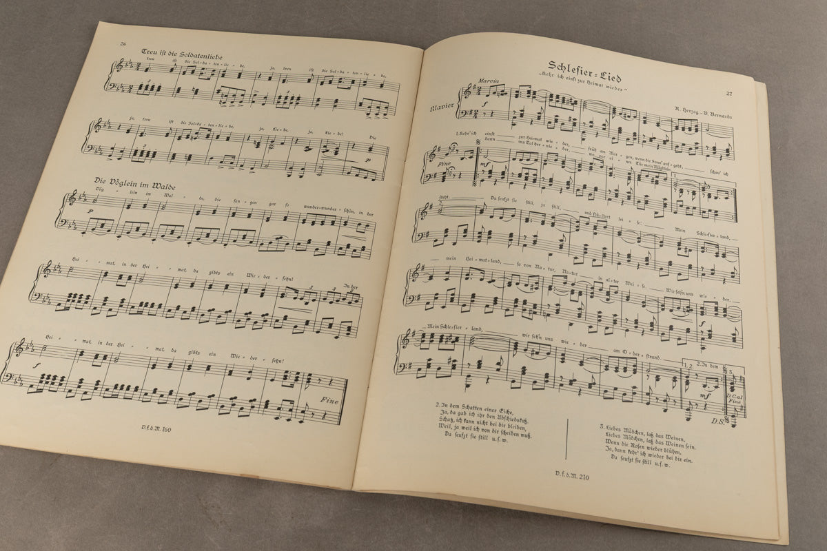 WW2 Tysk NSDAP Sang Blad. Original.
