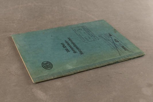 WW2 Tysk Heer Instruktionshæfte fra C. Lorenz AG til en "150 Watt Fernverkehr-Kurzwellensender". Original.