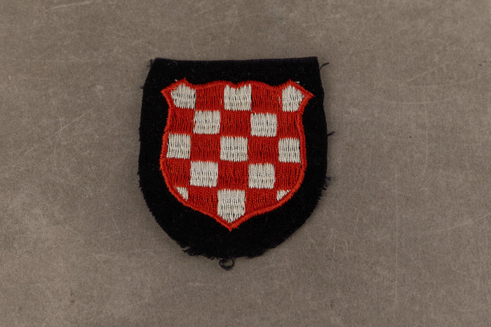 WW2 Tysk Waffen-SS Ærmeskjold for kroatiske frivillige. Original.