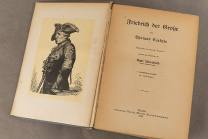 WW1/WW2 Tysk Bog "Friedrich der Große". Med håndskrevet hilsen. Original.