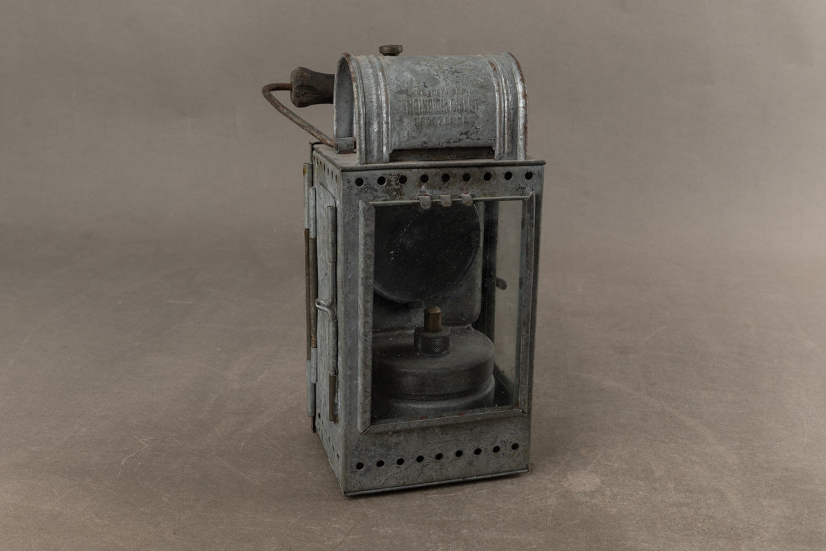 WW2 Tysk "Deutsche Reichsbahn" Karbid Lampe. Godt stemplet med ørn. Original.