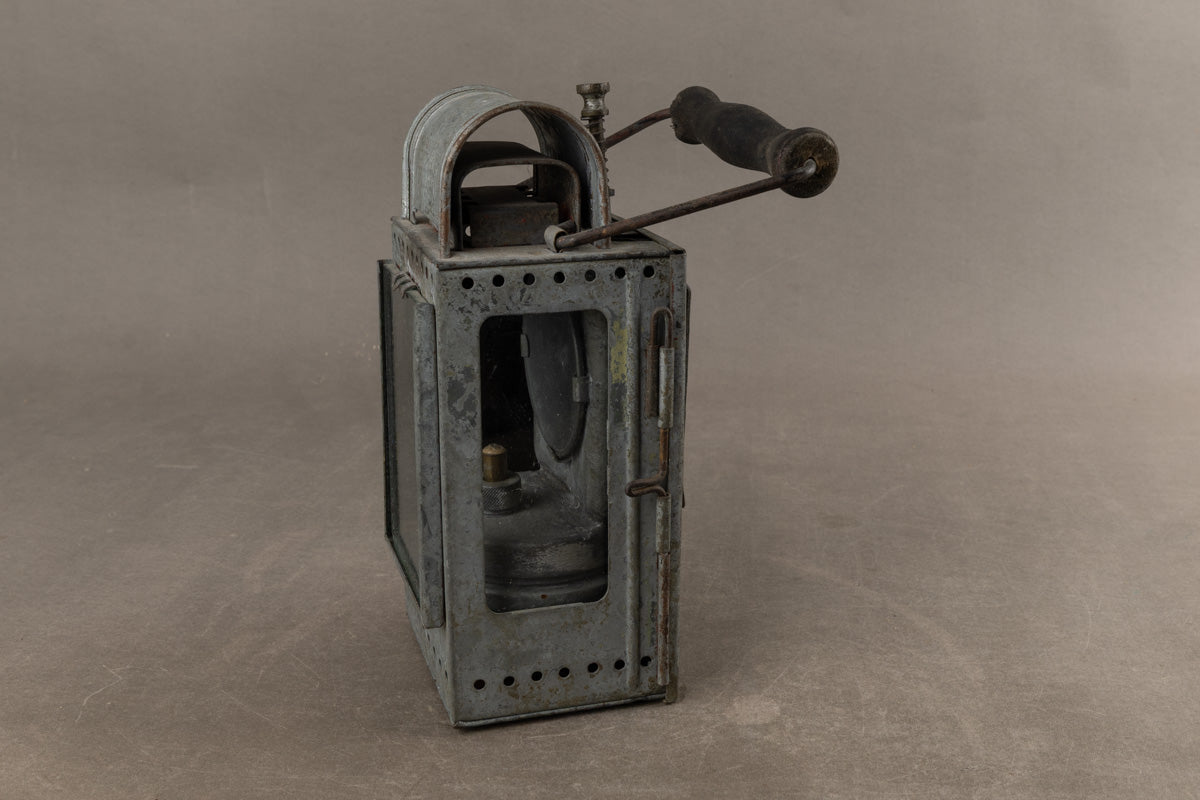 WW2 Tysk "Deutsche Reichsbahn" Karbid Lampe. Godt stemplet med ørn. Original.