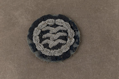 WW2 Tysk Officer Segelfliegerabzeichen i Stof. Til påsyning på uniformen. Sjælden. Original.