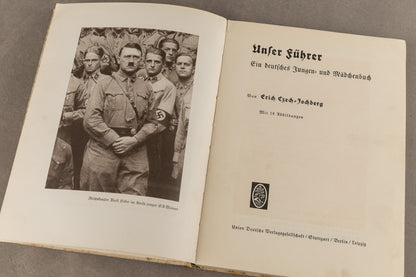 WW2 Tysk HJ Bog. "Unser Führer" Original.