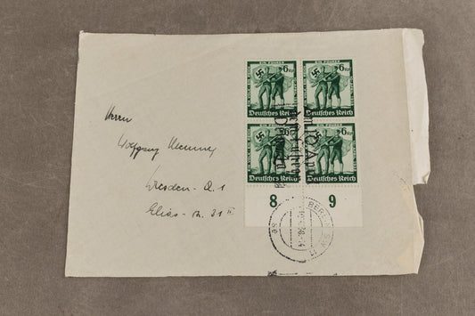 WW2 Tysk Kuvert forside. Original.