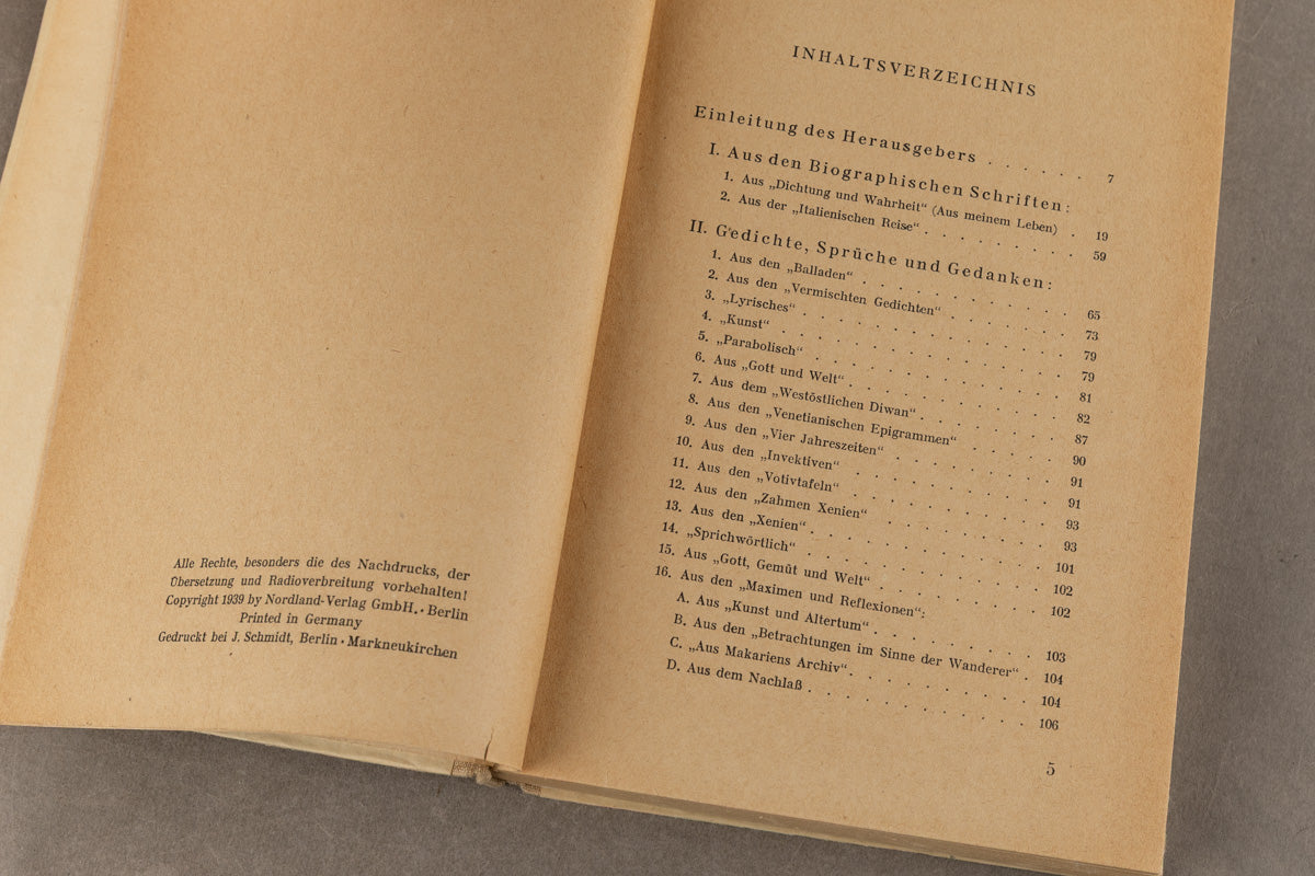 WW2 Tysk Waffen-SS Stemplet Bog "Weinachten 1944 - SS-Panzerjäger-Ausbildungs- und Ersatz-Abteilung 1". Original.