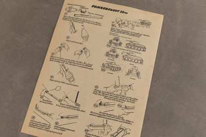 WW2 Tysk Heer "Panzerfaust" Instruktionsfolder. Sjælden. Original.