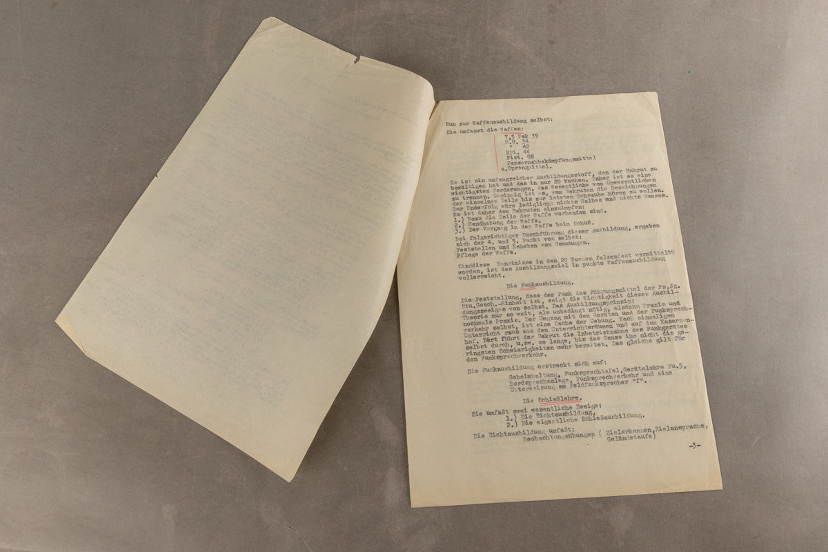 WW2 Tysk "Pz.Jgr. Sturmgeschütz" Uddannelses dokument. Original.