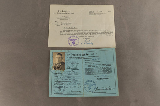 WW2 Tysk Kriegsmarine Reichssportsamt "Ausweiss". Sjælden. Original.