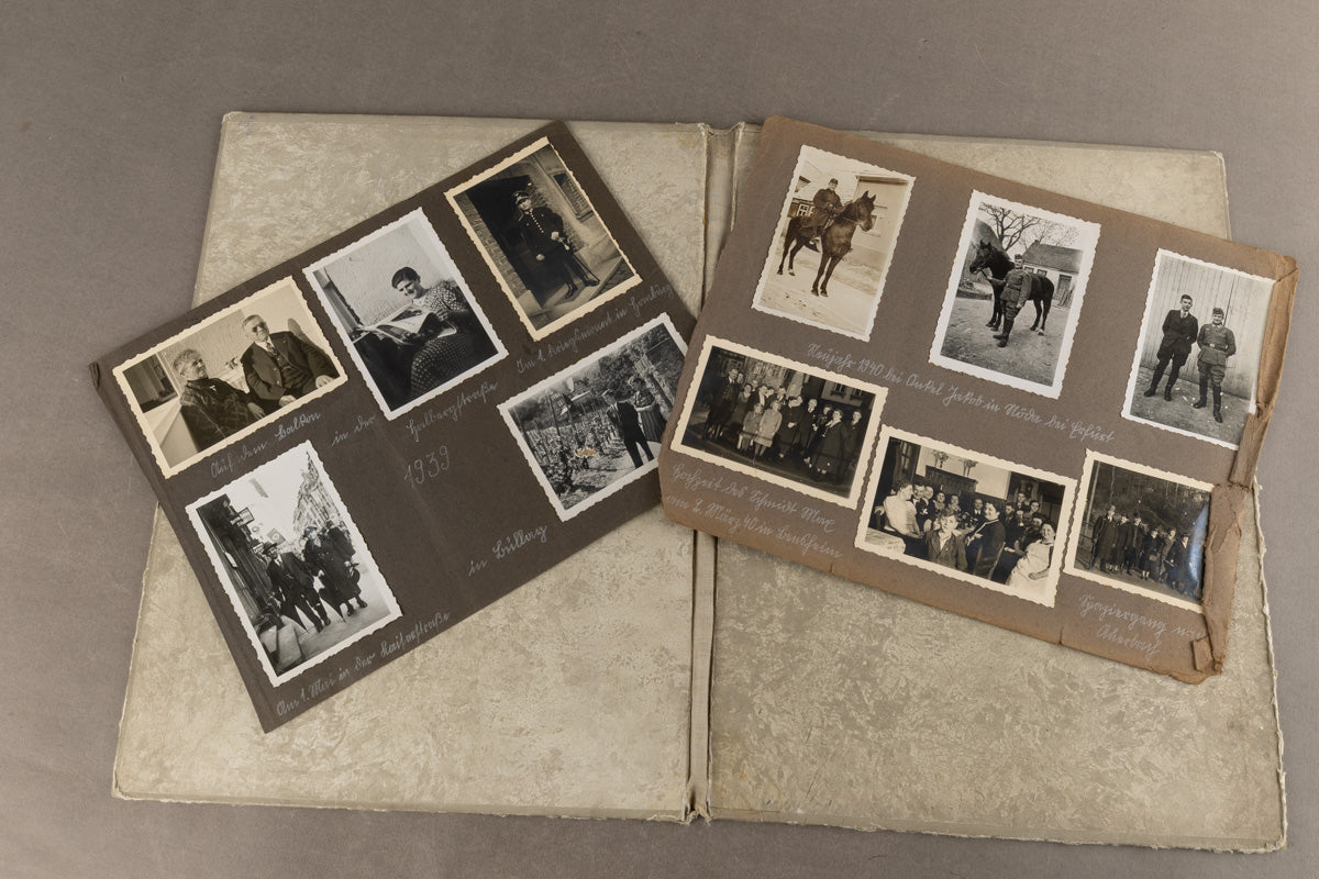 WW2 Tysk Lot. Medalje, urkunder, billeder mv. I omslag. Original.