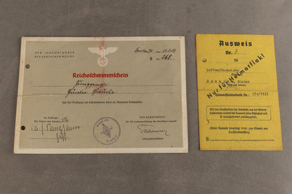 WW2 Tysk "HJ Flakhelfer" Lot. Oplevet bombeangreb og kæmpet mod russerne. SE BESKRIVELSE!! Sjælden! Original.