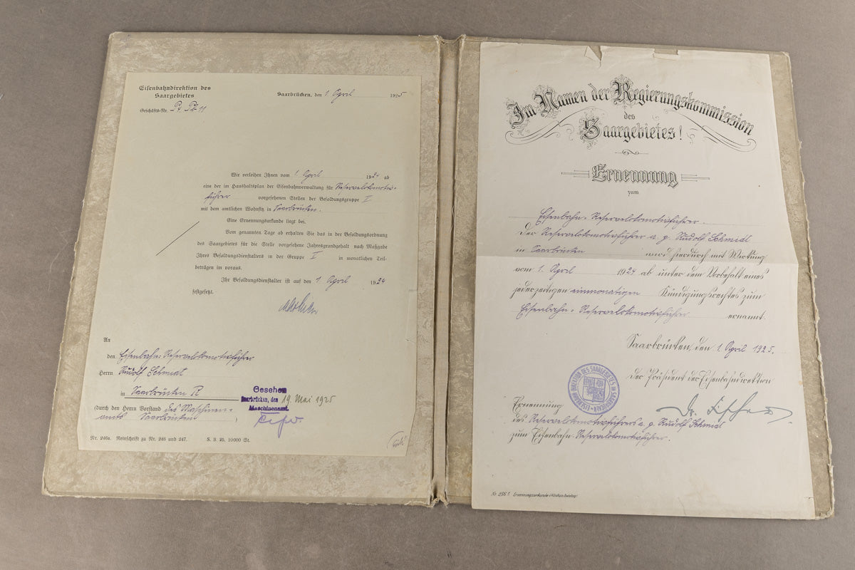 WW2 Tysk Lot. Medalje, urkunder, billeder mv. I omslag. Original.