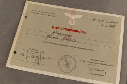 WW2 Tysk "HJ Flakhelfer" Lot. Oplevet bombeangreb og kæmpet mod russerne. SE BESKRIVELSE!! Sjælden! Original.
