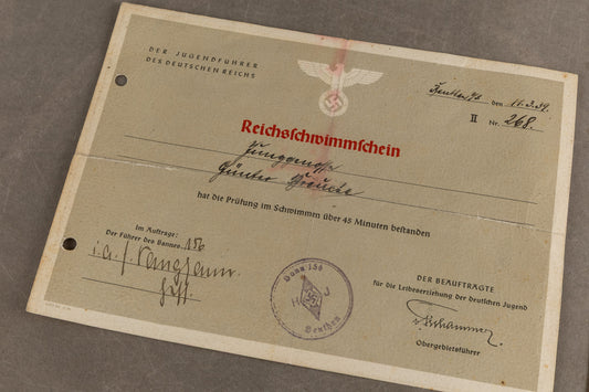 WW2 Tysk "HJ Flakhelfer" Lot. Oplevet bombeangreb og kæmpet mod russerne. SE BESKRIVELSE!! Sjælden! Original.