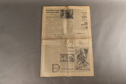 WW2 Dansk Avis med Frikorps Danmark Annonce. Original.