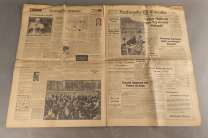 WW2 Dansk Avis med Frikorps Danmark Annonce. Original.