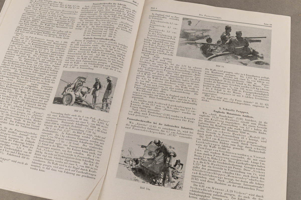 WW2 Tysk "Die Panzertruppe" Blad. Original.