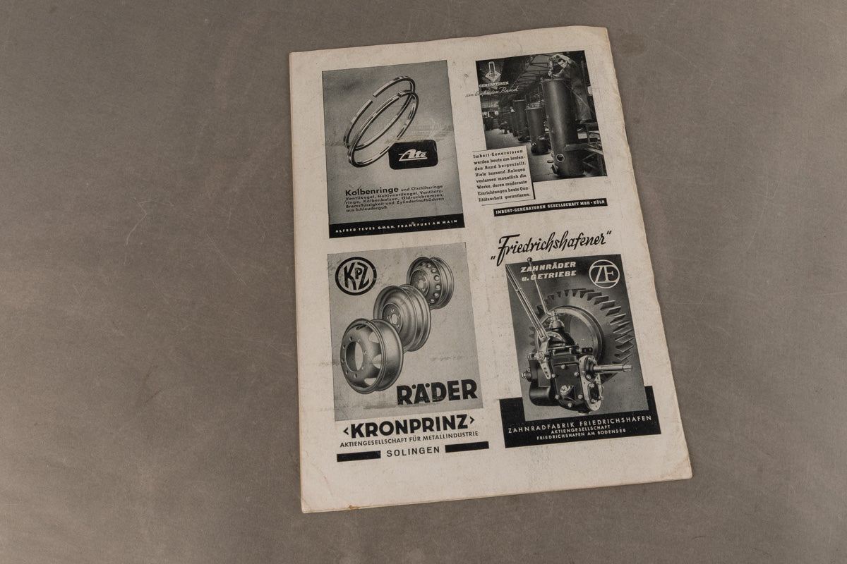 WW2 Tysk "Die Panzertruppe" Blad. Original.