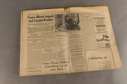 WW2 Dansk Avis med Frikorps Danmark Annonce. Original.