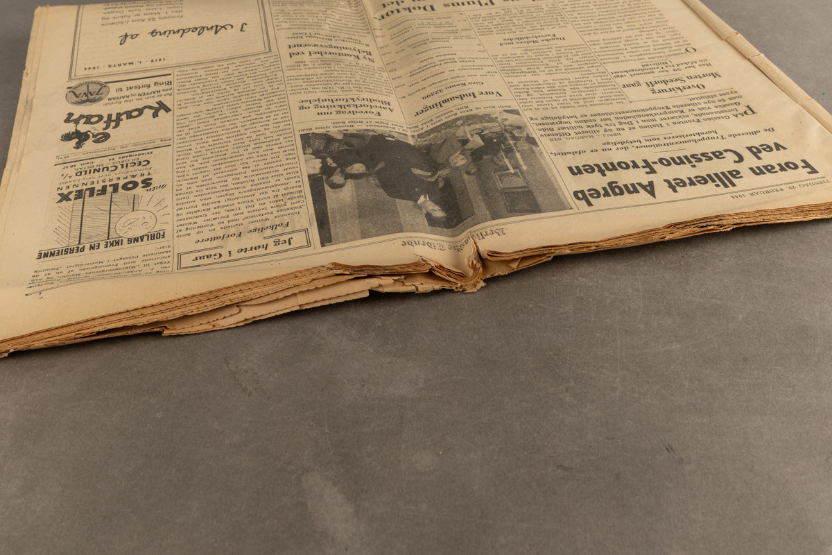WW2 Dansk Avis med Frikorps Danmark Annonce. Original.