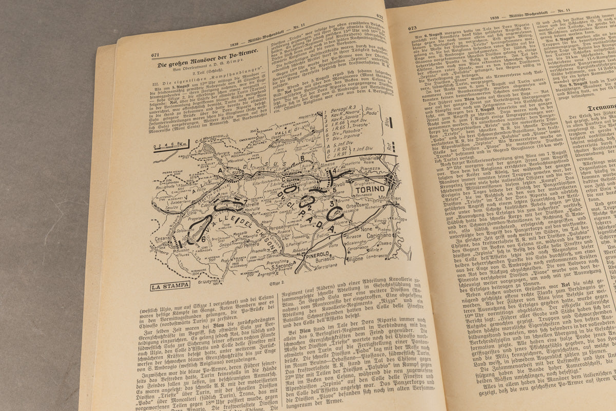 WW2 Tysk "Militär-Wochenblatt" Blad. Original.