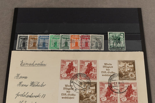 WW2 Tysk Frimærke / Feldpost Lot. Original.