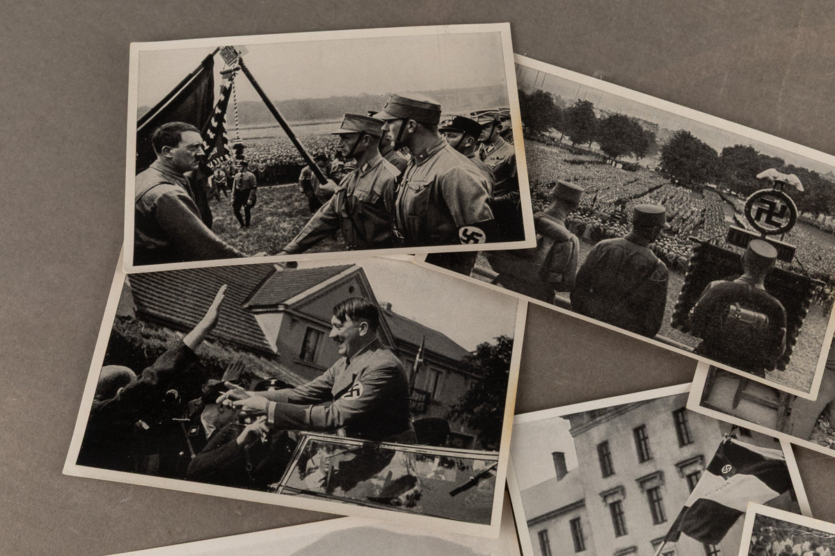 WW2 Tysk "Cigaretten Album" Billeder. 10 stk. 8x12 cm. Gode motiver. Original.