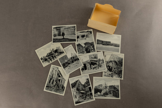 WW2 Dansk "10 Billeder efter Bombeangreb på Aalborg". Original.