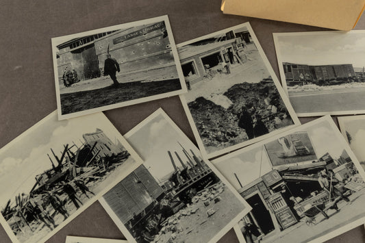 WW2 Dansk "10 Billeder efter Bombeangreb på Aalborg". Original.
