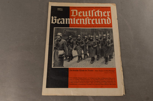 WW2 Tysk "Deutscher Beamtenfreund" Blad. Original.