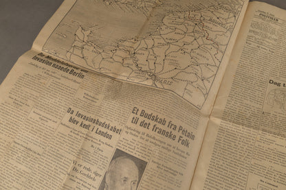 WW2 Dansk Politikken avis fra d. 06. juni 1944 på D-Day. Original.