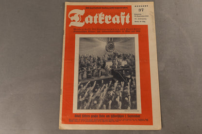 WW2 Tysk "Tatkraft" Blad. Original.
