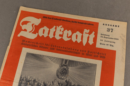 WW2 Tysk "Tatkraft" Blad. Original.