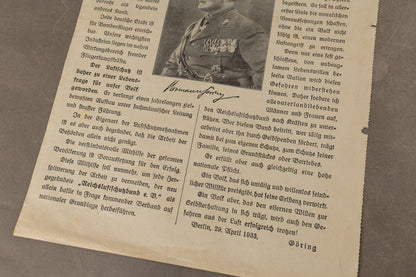 WW2 Tysk Luftschutz "RLB" Hvervepjece. Original.