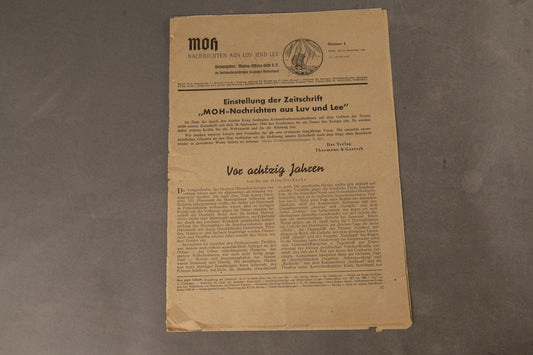 WW2 Tysk "Marine-Offizier-Hilfe" (MOH) Blad. Original.