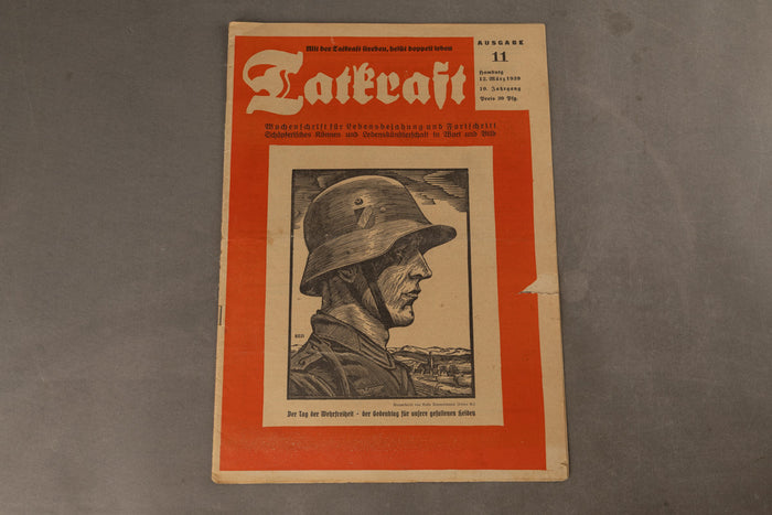 WW2 Tysk "Tatkraft" Blad. Original.
