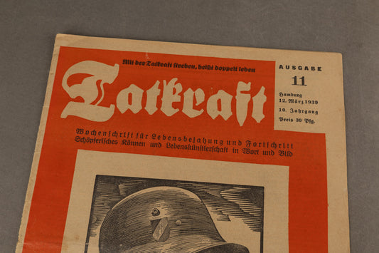 WW2 Tysk "Tatkraft" Blad. Original.