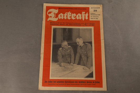 WW2 Tysk "Tatkraft" Blad. Original.