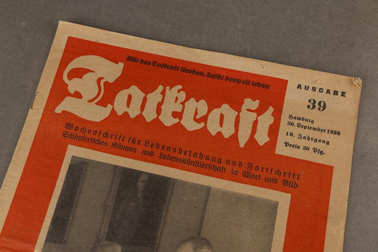 WW2 Tysk "Tatkraft" Blad. Original.