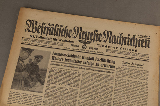 WW2 Tysk Avis. Original.
