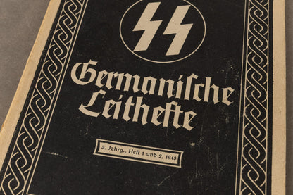 WW2 Tysk Waffen-SS "Germanische Leithefte". "Heft 1 und 2, 1943". Original.