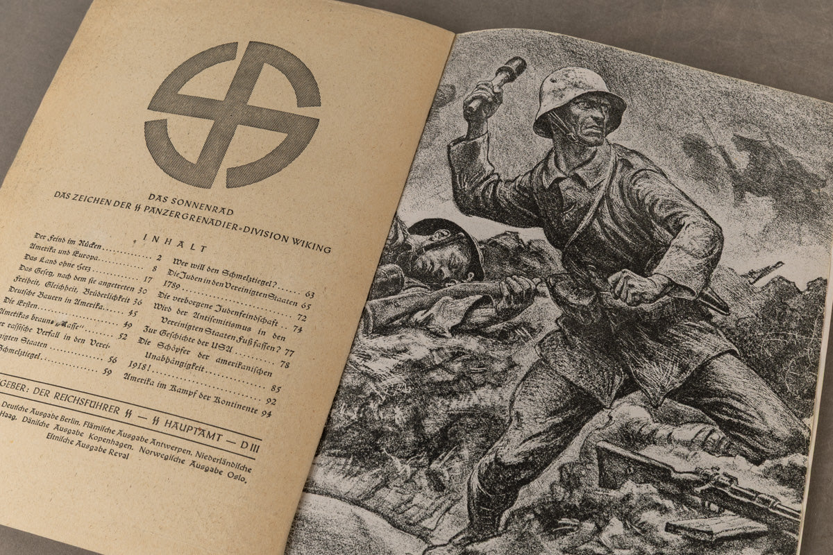 WW2 Tysk Waffen-SS "Germanische Leithefte". "Heft 1 und 2, 1943". Original.