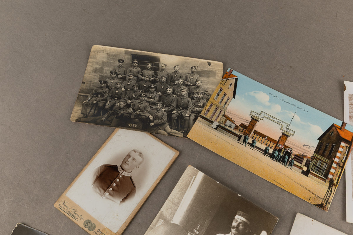 WW1 Tysk Lot af Foto-Postkort. 9 stk. Gode motiver. Original.